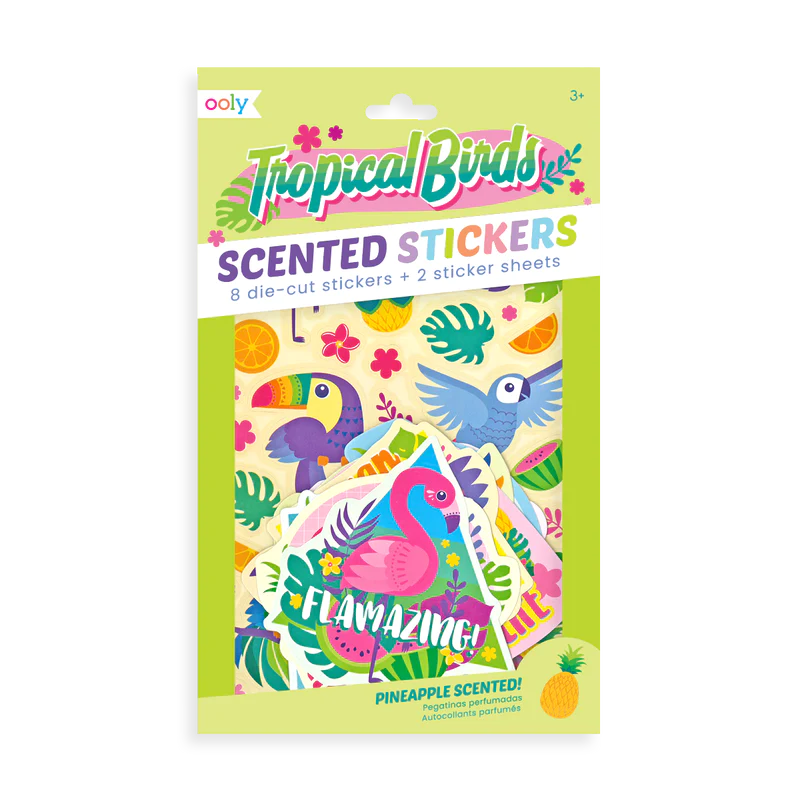 Tropical Birds Scented Stickers