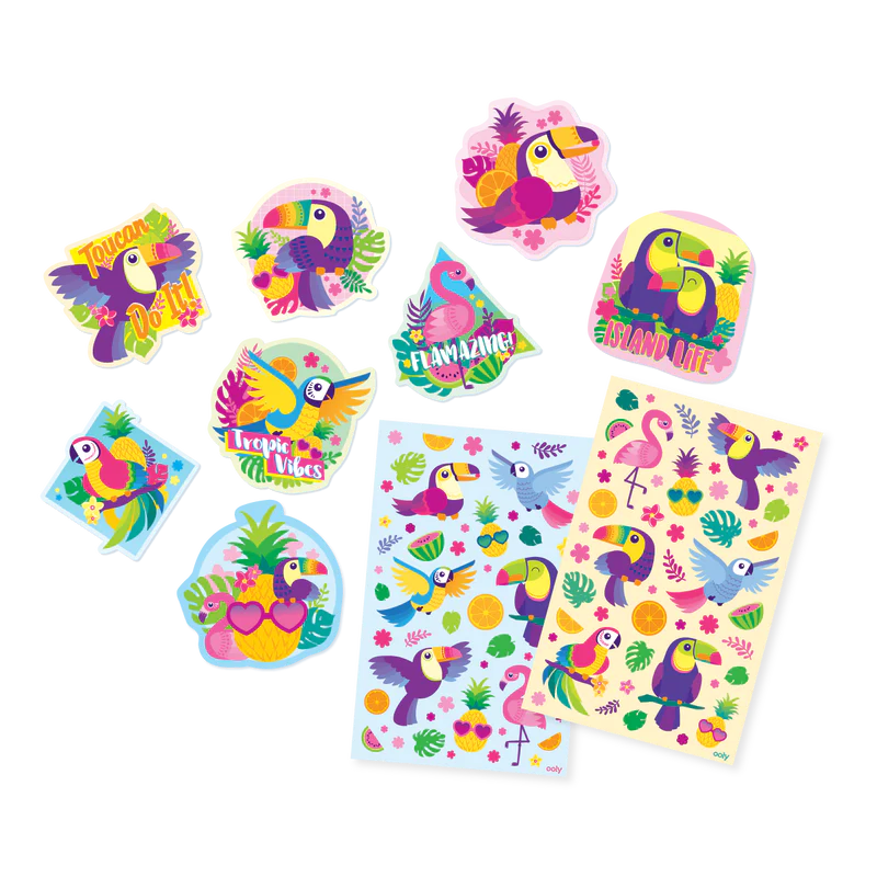 Tropical Birds Scented Stickers