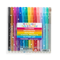 Rainbow Sparkle Glitter Markers - Set of 15