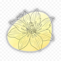 Yellowbird Magnolia Abstract - Botanical Clear Sticker