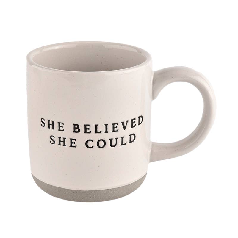 She Believed She Could Stoneware Coffee Mug