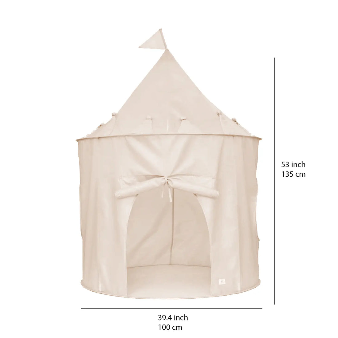 3 Sprouts Recycled Fabric Play Tent Castle - Cream