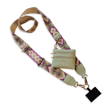Save the Girls - Clip & Go Strap w/Zippered Pouch - Green/Purple