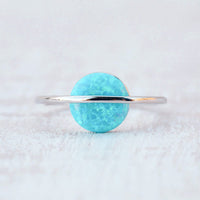 Pura Vida Bracelets -  Opal Saturn Ring