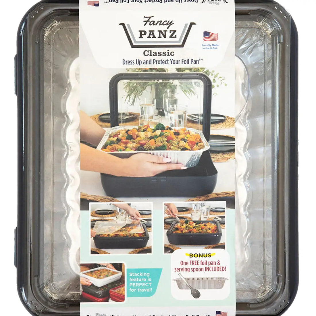 Fancy Panz Classic Foil Pan Serving Tray - Charcoal