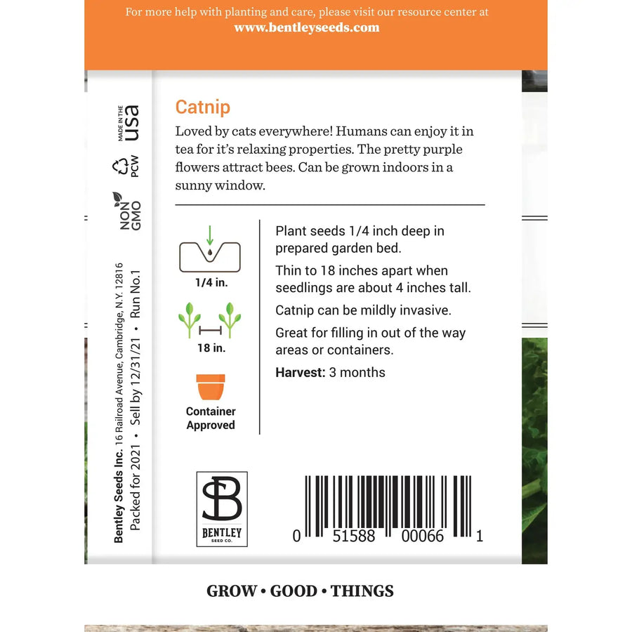 Catnip Seed Packet (Nepeta cataria)