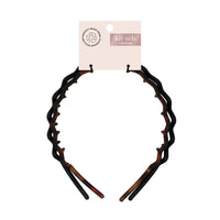 Kitsch Zig Zag Headband 2pc - Black & Tort