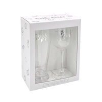 Mr. & Mrs Wine Glass and Pilsner Set