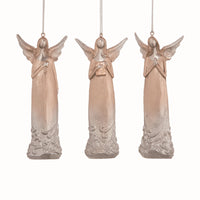 Resin Small Metallic Angel Ornaments