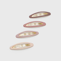 Kitsch Enamel Snap Clips 4pc- Terracotta