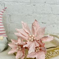 Light Pink Poinsettia Pick