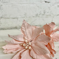 Light Pink Poinsettia Pick