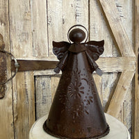 Metal Votive Cut-Out Angel