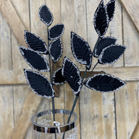 Black Glitter Stems