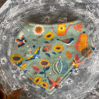 Autumn Birds Baby Bib Bandana