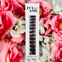 Burgundy Boss | Deep Red Reusable Artificial Press On Nails