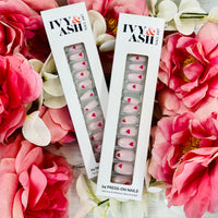 Heart At Work | Pink Heart Valentine's Day Press-On Nails