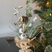 Flocked Pine Tree Decor