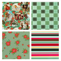 Traditional Green Printed Wrapping Paper