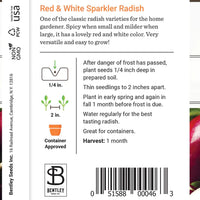Radish, Sparkler Seed Packet (Raphanus raphanistrum subsp. sativus)