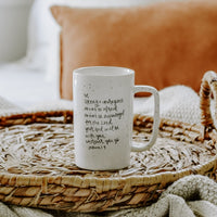 Be Strong and Courageous Tall Speckled Coffee Mug