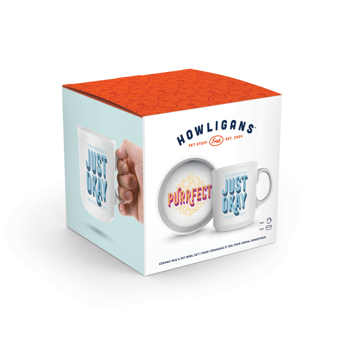 Howligans - Mug + Cat Bowl - Purrfect/Just Okay