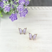 Elle Earrings - Large Purple