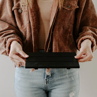 Rectangular Wood Tray - Black - 9x4.75"