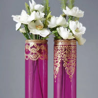 Bohemian Henna Style Vase (multiple color options)