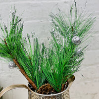 Pine Spray with Glitter Ball