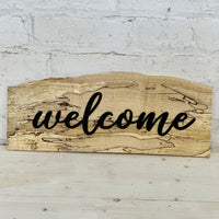 Welcome Laser Cut Wood Wall Art