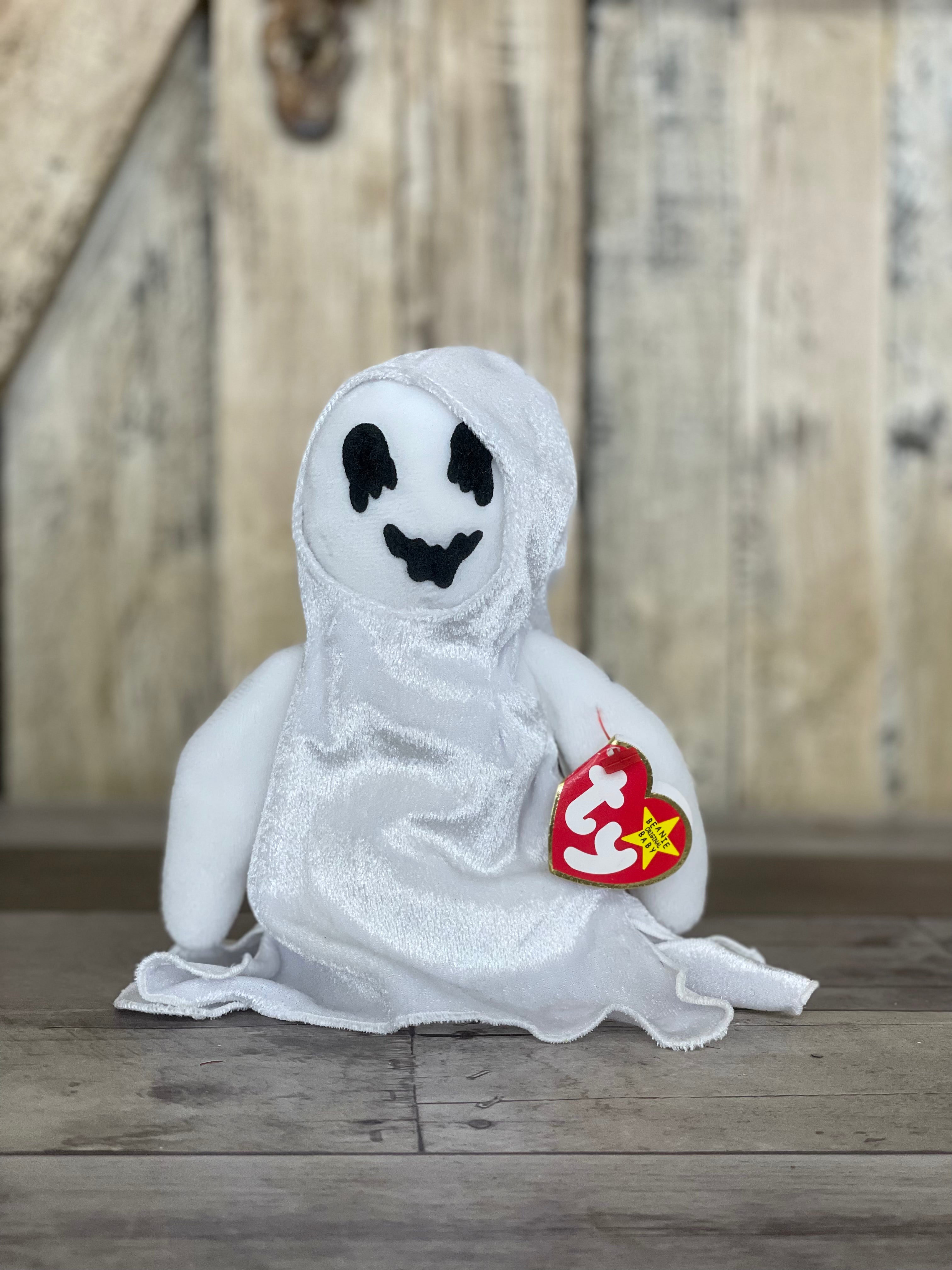 Sheets the Ghost Beanie Baby – Flowers and Gray