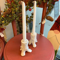 Glass Birch Wood Candle Holder