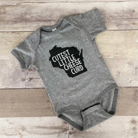 Cutest Little Cheese Curd Onesie  - Gray