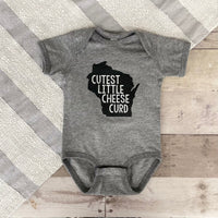 Cutest Little Cheese Curd Onesie - Gray
