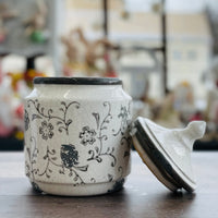 Short Floral Filigree Container