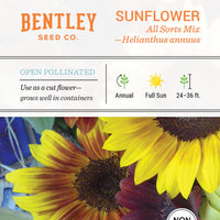 Sunflower, All Sorts Mix Seed Packet