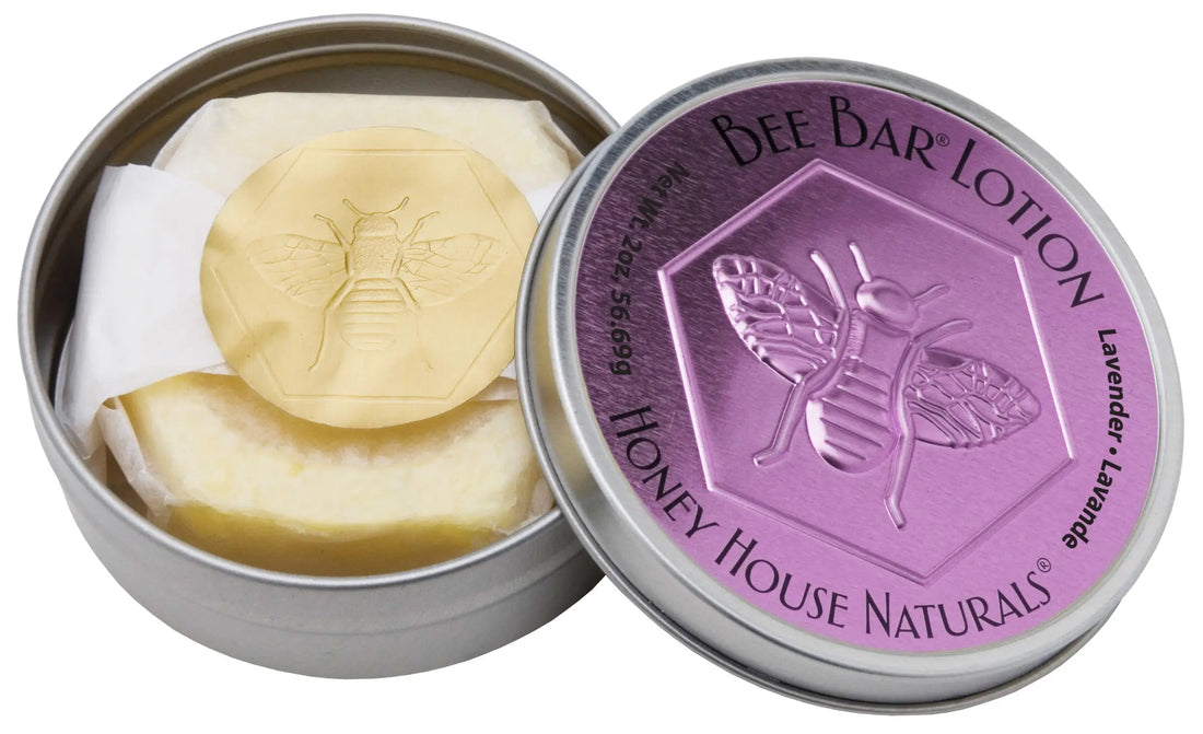 Honey House Naturals Lavender Large Bee Bars Solid Lotion Bar