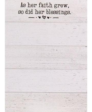 As Her Faith Grew Notepad