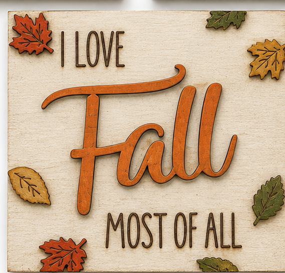 I Love Fall - 4.25"