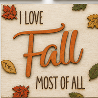 I Love Fall - 4.25"