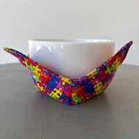 Colorful Puzzle Pieces Bowl Cozy
