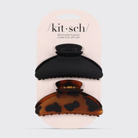 Kitsch Medium Claw Clips 2pc - Black & Tort