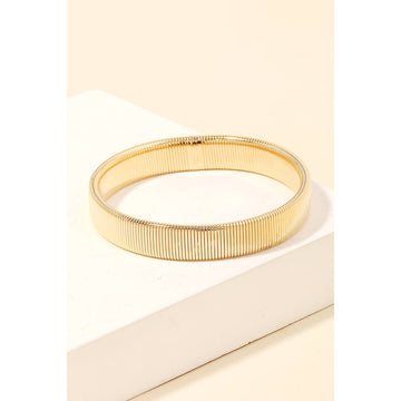 Ribbed Stretch Bangle Bracelet