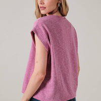 Magenta Ribbed Top