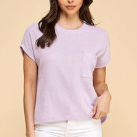 Lavender Knit Top