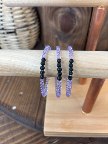 Lava Diffuser Stackable Bracelet - Light Purple