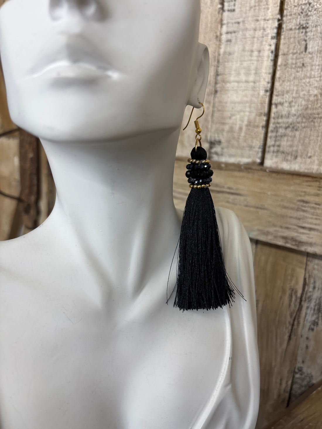 Black Fringe Earrings