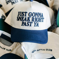Just Gonna Sneak Right Past Ya - Unisex Hat Navy & Green