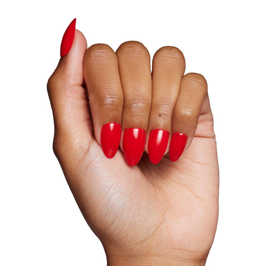 Fiery Red Press-On Nails | Solid Nails | Short Almond Length